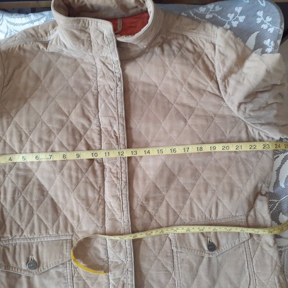 Eddie Bauer Tan Quilted Jacket with Orange Lining - Picture 9 of 14